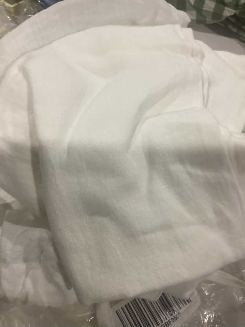 Condition photo showing As Is for organic crisp percale sham set