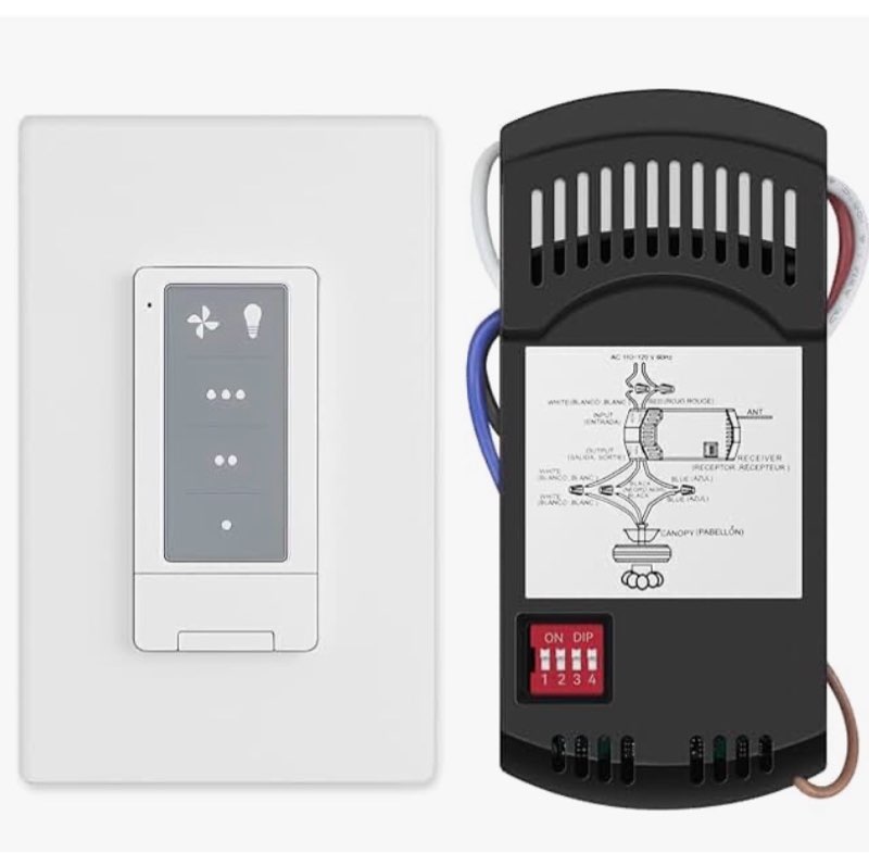 universal ceiling fan wall remote control kit replacement for hampton bay hunter harbor breeze, 3-sp