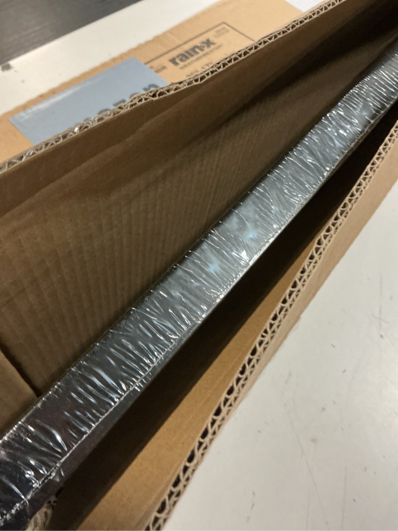 Condition photo showing Good Condition for fits 30x8 duct opening | steel baseboard return air grille by handua | vent cover grill | 7/8" margin turnback [depth] to fit baseboard | black | outer dimensions: 31.75"w x 9.75 "h 1 30"w x 8"h [duct opening]