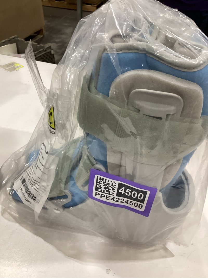 Condition photo showing Good Condition for walking boot for broken foot, air cam walker boot for foot injury adjustable fracture support for sprained ankle, grey shell with light blue lining for women small grey & light blue small