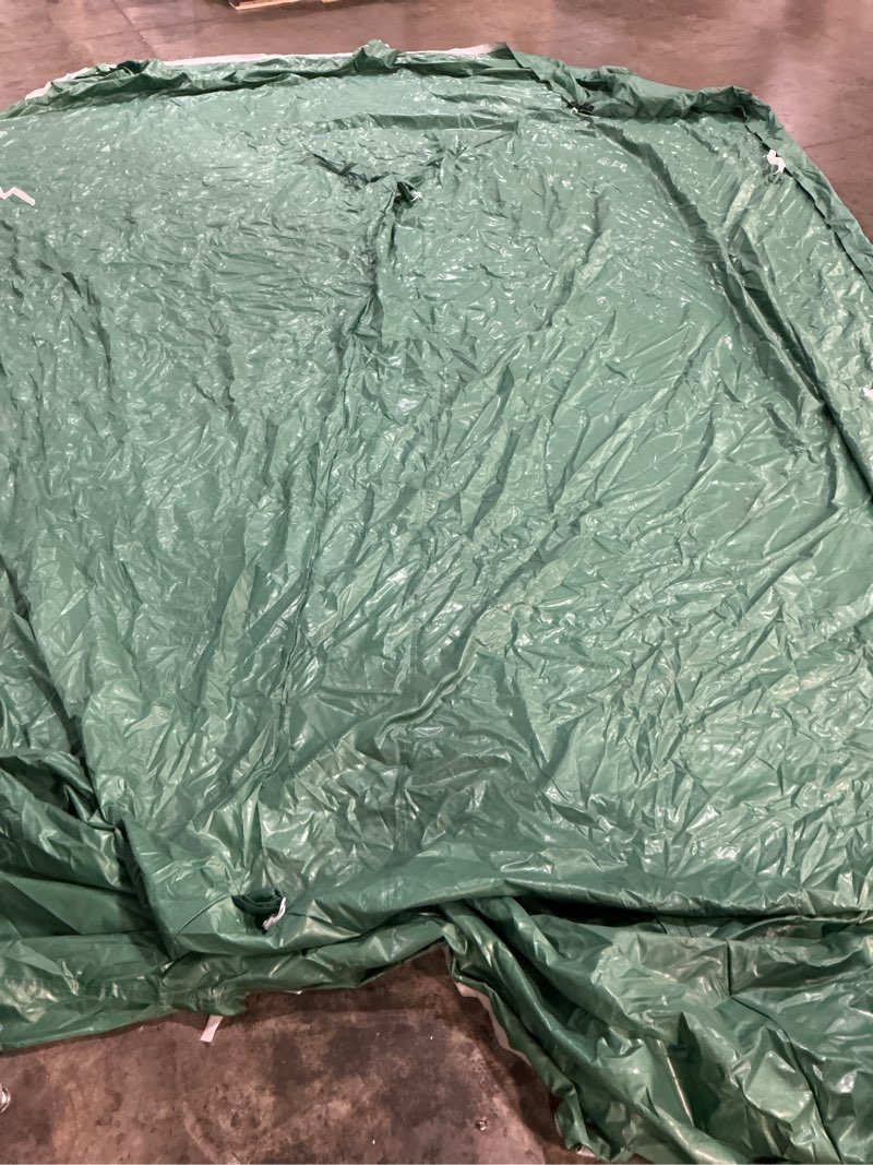 Condition photo showing As Is for ( only cover )) )) 10'x 20' pop up canopy tent with 210 d oxford fabric, portable instant commercial canopy including 12 stakes 6 sandbags for farmers' market, wedding event, outdoor camping-green green no sidewall
