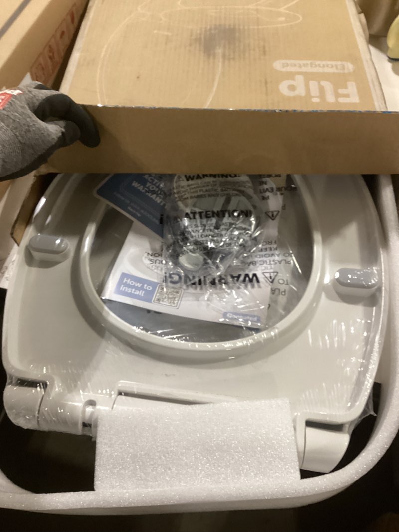 Condition photo showing New/Like New for Quick Flip Toilet Seat with Built-in Potty & Splash Guard for Toddler Training, Slow Close - Jool Baby (Elongated)