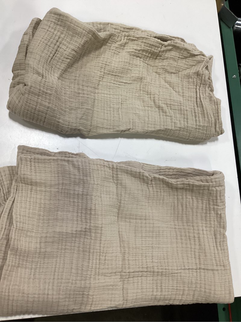 Condition photo showing As Is for organic airy gauze sham set, king/cal king, dune