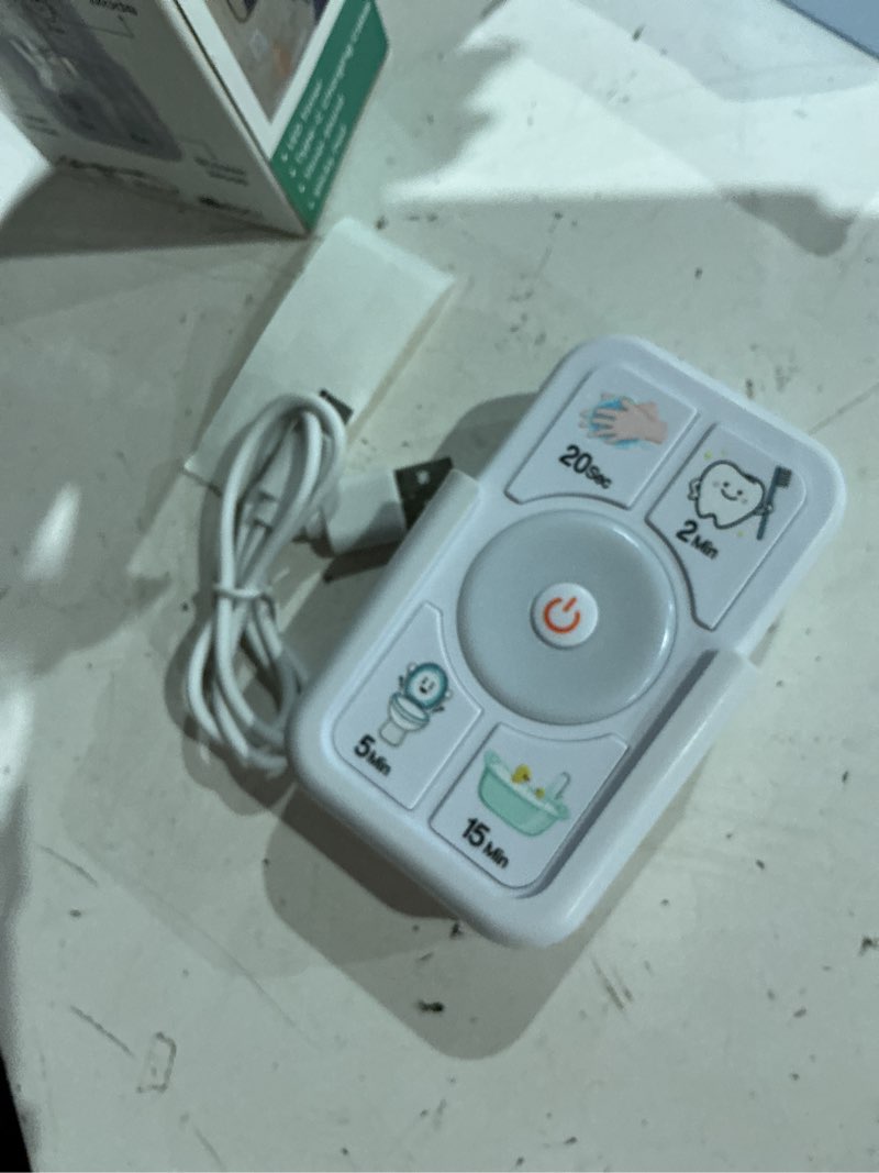 Condition photo showing Good Condition for timer for kids brushing: 2 minutes teeth brush 20 seconds hand washing 5 min toilet 15 min shower, time management tool for children - white gifts for kids 1white