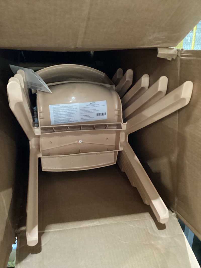 Condition photo showing New/Like New for flash furniture whitney 5 pack natural plastic stackable school chair with 13.25" seat height natural set of 5 modern