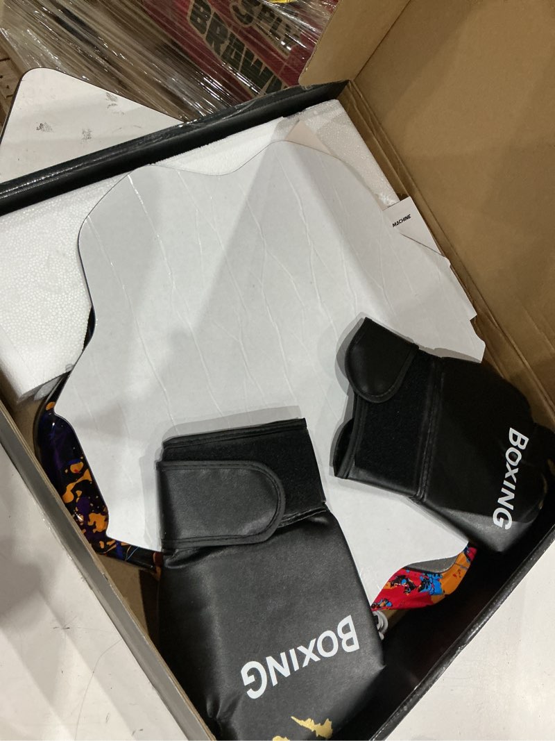 Condition photo showing Good Condition for music boxing machine, interactive punching trainer with boxing gloves, large size wall mounted electronic boxing target for adult kids, 9 modes & 9 speeds colorful
