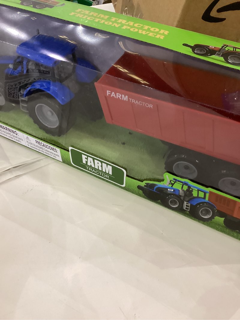 Condition photo showing Good Condition for Mozlly Friction Powered Farm Tractor Trailer Toy Set - 16-inch Trailer Toys for Boys and Girls, Red 