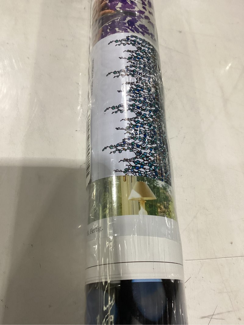 funlife Original Hand-Drawn Faux Stained Glass Window Film, Double-Sided Static Cling Window Clings,