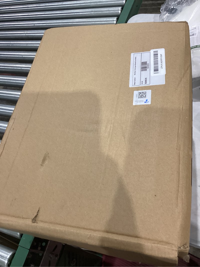 Condition photo showing Good Condition for HOMEKOKO Double Layer Large Bread Box for Kitchen Counter, Wooden Large Capacity Bread Storage Bin (Black)