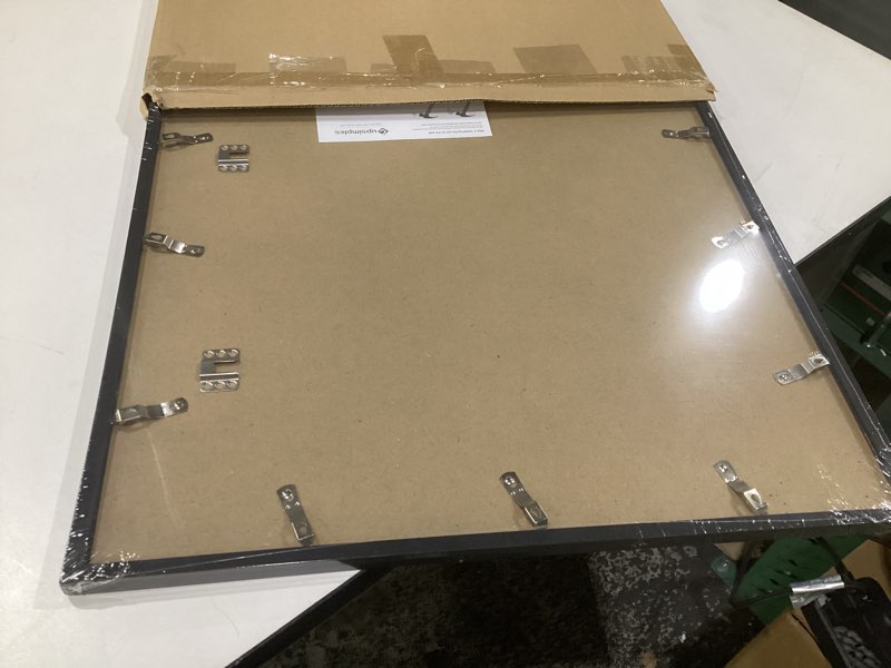 Condition photo showing Good Condition for upsimples 20x20 picture frame, display pictures 16x16 with mat or 20 x 20 without, wall hanging puzzle frames, black, 1 pack black 20x20