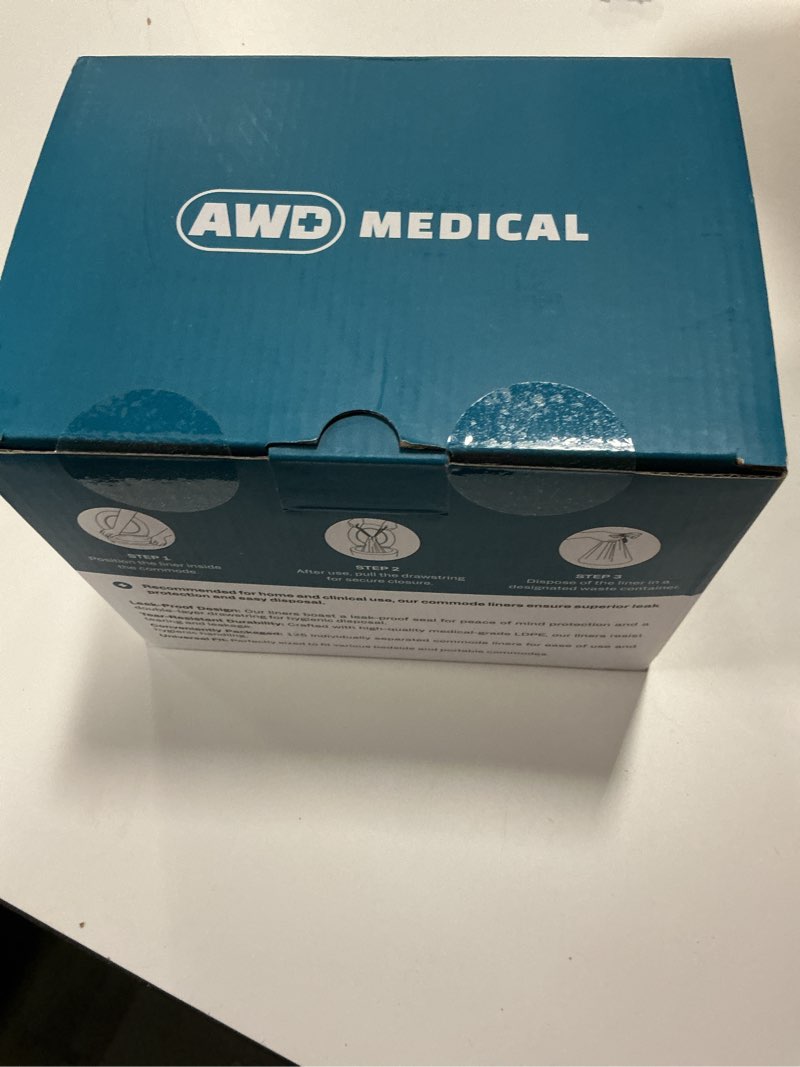 Condition photo showing New/Like New for 125 PACK Commode Liners - Adults Commode Bag Compatible with Most Toilets - Portable Commode Liners for Home, Hospital, Travel, & More - Disposable Bedside Toilet Liner Bags for Adult Potty Chair Without Pads (125-Pack)