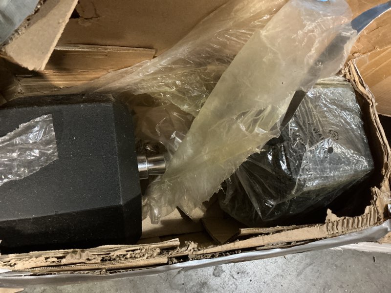Condition photo showing Good Condition for balancefrom rubber encased hex dumbbells, 90 lb single, black