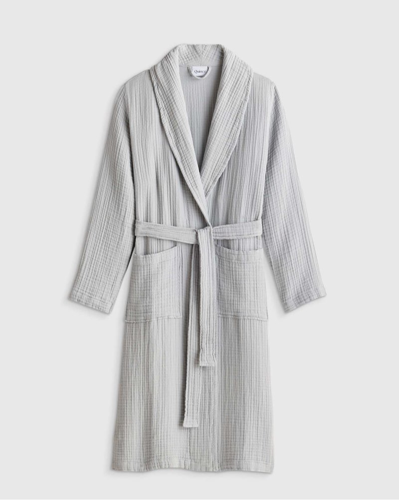 quince soft layered turkish cotton robe, s, mist