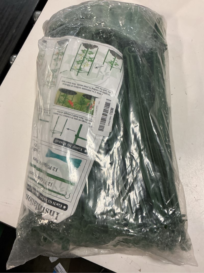 Condition photo showing Good Condition for halatool 63 inch tomato cages, 4 pack adiustable plant cages assembled tomato garden cages stakes vegetable support trellis with 120 feet twist tie, snap-on for vertical climbing plants 4 pack 63 inches