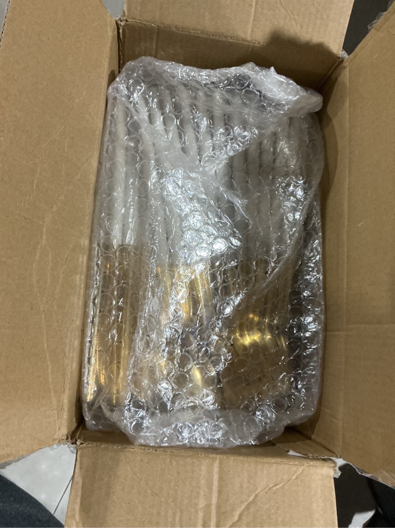 Condition photo showing Good Condition for i00000 300 pcs gold plastic silverware - gold disposable silverware - premium white cutlery set include 100 forks 100 knives 100 spoons,plastic cutlery party set for party & wedding 300pcs white