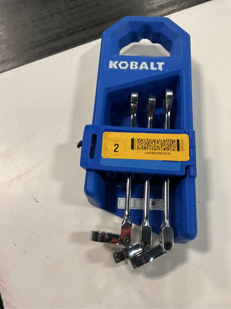 Condition photo showing As Is for kobalt 4 -piece set metric flexible head ratchet wrench