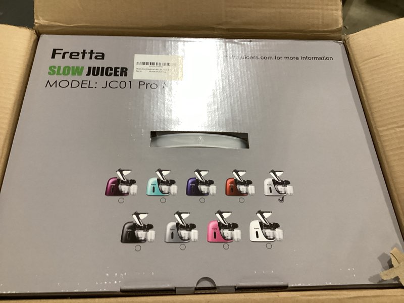 Fretta Juicer Machines Vegetable and Fruit, Cold Press Juicer, High Juice Yield Masticating Juicer,J