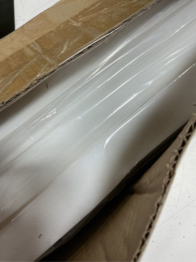 Condition photo showing Good Condition for kigley 12pcs white filtering temporary blinds for windows, cordless light filtering fabric shade self adhesive window shade, easy to cut and install, with clips (35x71inch) white 35 x 71 inch
