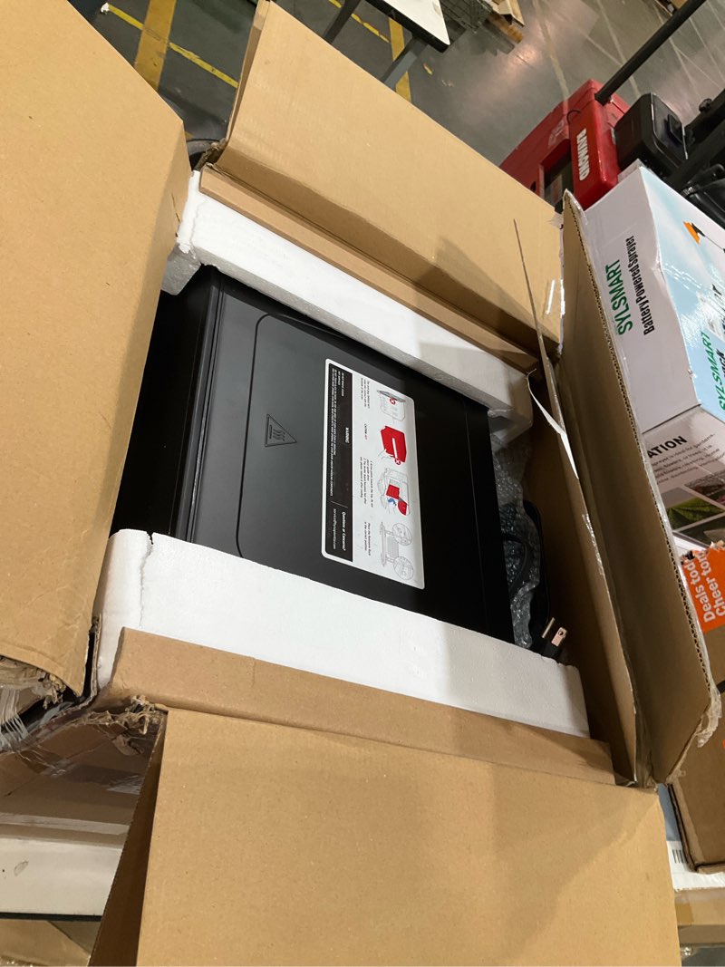 Condition photo showing As Is for 24qt dual zone air fryer oven with rotisserie, extra large double air fryers mini oven digital 1800w 10 in 1 airfryer countertop convection toaster oven combo, stainless steel inner, 360° even heating
