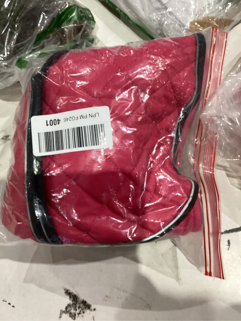 Condition photo showing As Is for Warm Thermal Quilted Dachshund Coat, Dog Winter Coat with Warm Fleece Lining, Outdoor Dog Apparel with Adjustable Bands for Medium, Large Dog-Pink-S Small Pink