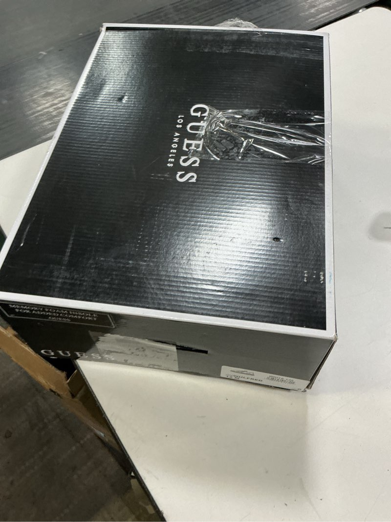 Condition photo showing New/Like New for Guess Mens Wulfred 10.5 White/Silver Logo Multi 140