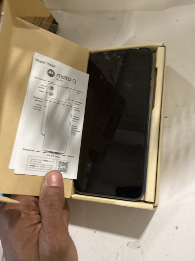 Condition photo showing Good Condition for tracfone moto g play 2024 prepaid phone with a 1-yr plan included | prepaid smartphone with full yr plan included bundled with 1500 min/text/data for365 days of service - locked to tracfone 1 year of service - 2024 model