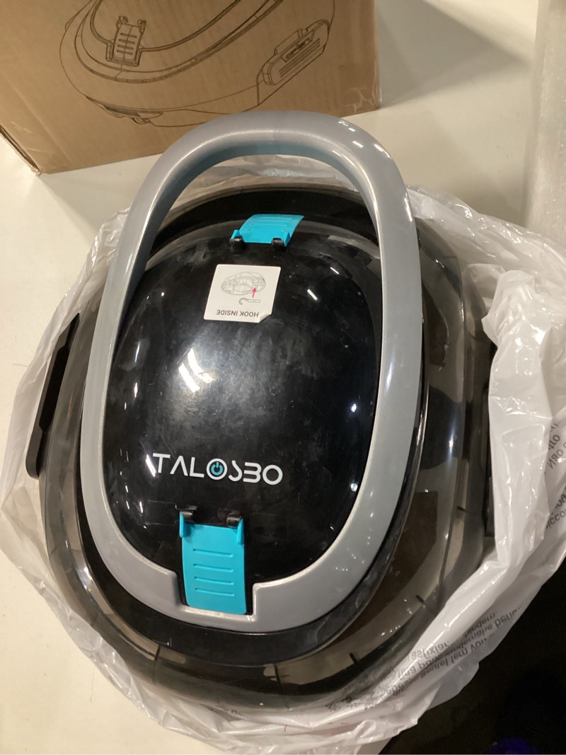 Condition photo showing As Is for s2 pool vacuum robot for above ground pools, cordless operation, 80-min runtime, coverage up to 766 sq ft, efficient cleaning performance, self-parking and easy maintenance (jet black)