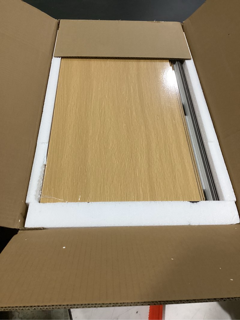 Condition photo showing As Is for 6 pcs wire rack covers for pantry wood grain, 24''w * 12''d(ready to use) faux wood shelf covers for wire shelving, rustic closet shelves covering toppers, for pantry, bathroom, kitchen, garage light wood 12''d * 24''w