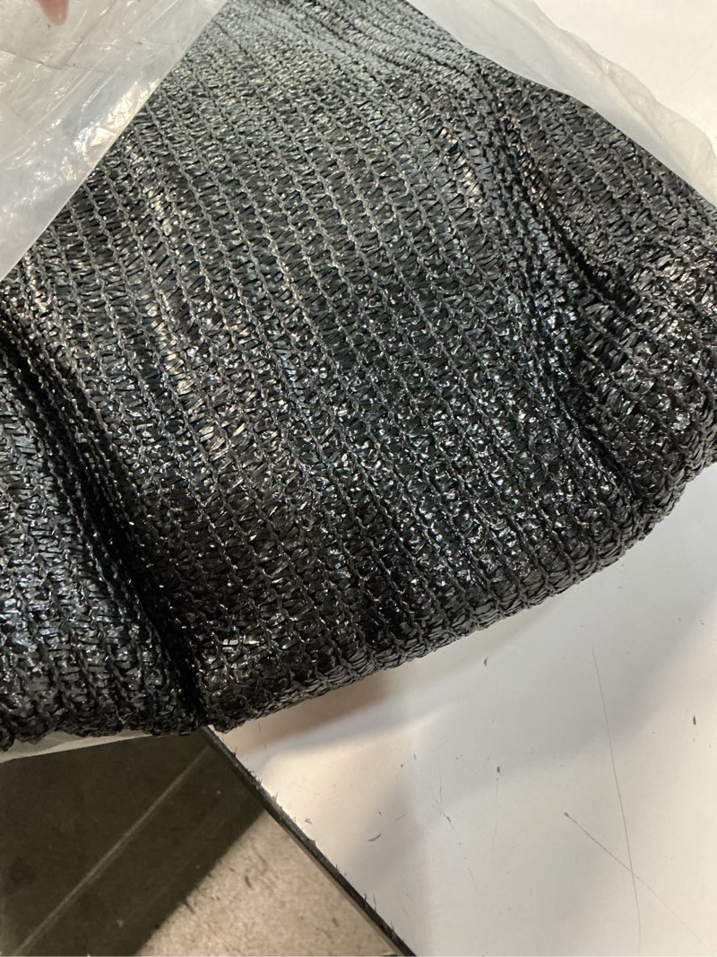 Condition photo showing Good Condition for 60%-70% black 12 x 6 ft shade fabric sun shade cloth, durable mesh tarp with grommets, resistant garden sun shade netting, shading antifreezing for pergola cover canopy, greenhouse, plants growing