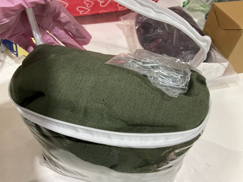 Condition photo showing As Is for Olive Green Linen Cotton Blend Curtains, Earth Tone Light Filtering Lightweight Panels for Modern Natural Organic Living Space, 84 Inch Length Olive 50"W x 84"L (Pack of 2)