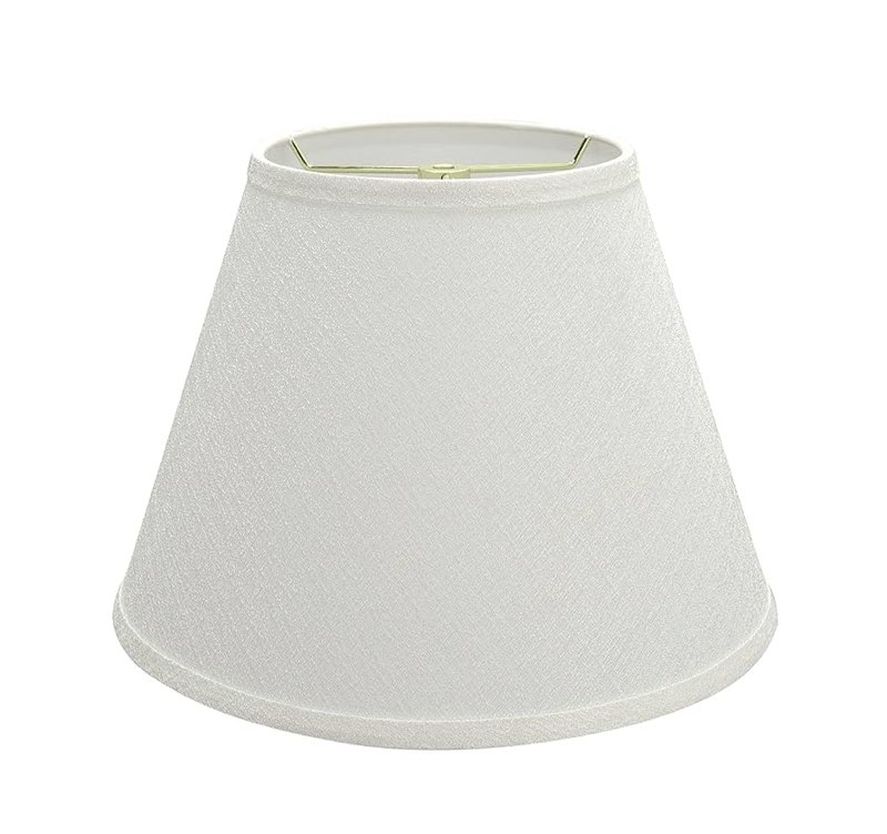 Aspen Creative 32685 Transitional Empire Shape Spider Construction Lamp Shade, White, 7" Top x 13" Bottom x 9-1/2" Slant Height