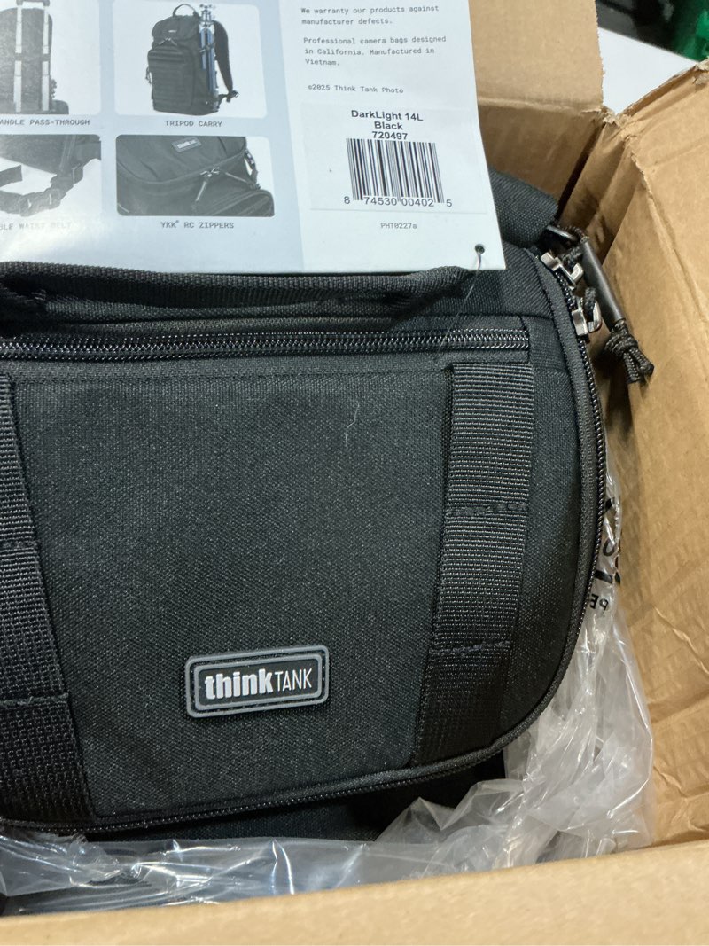 Condition photo showing Good Condition for think tank darklight 14l tactical camera backpack (black) black 14 liters