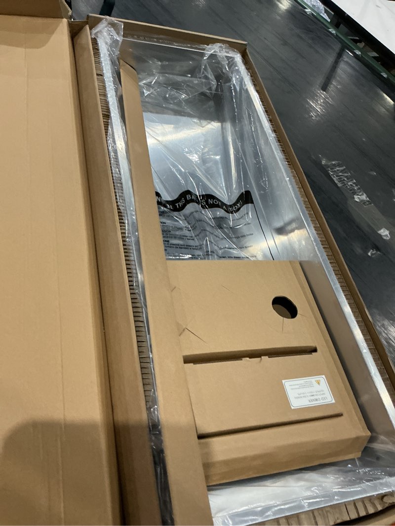 Condition photo showing As Is for led shower niche 36" x 12" brushed 304 stainless steel with lighting waterproof no tile need shower niches for bathroom storage recessed wall niche brushed 36" x 12"