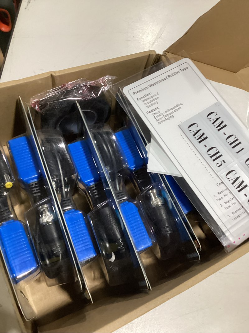 Condition photo showing Good Condition for 7 Pair Video Balun with Power Supply, BNC to Cat5 Adapter, BNC to RJ45 Converter, 1080P-8MP Analog Camera Ethernet Transceiver - Compact (Blue)
