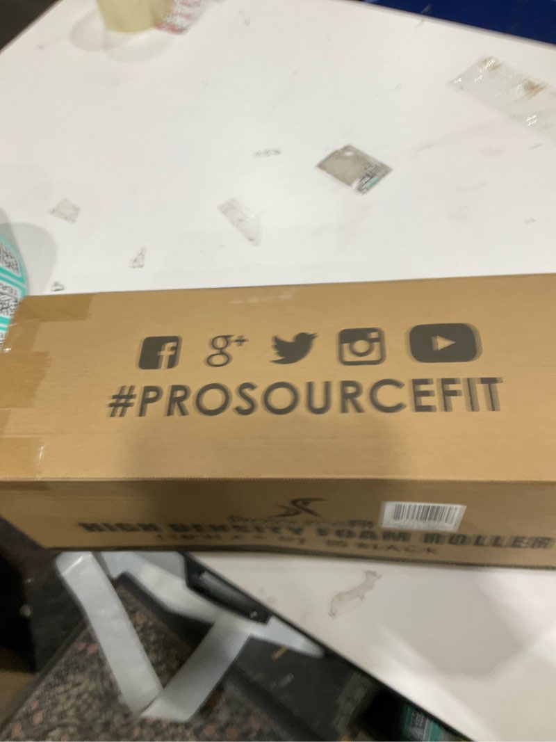 Condition photo showing New/Like New for ProsourceFit High Density Foam Rollers Long, Firm Full Body Athletic Massage Tool for Back Stretching, Yoga, Pilates, Post Workout Muscle Recuperation Black 18"H x 6"D