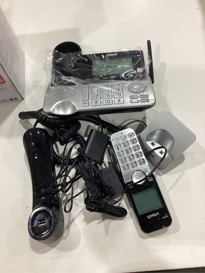 Condition photo showing As Is for vtech cs5249 corded/cordless answering system with extended range