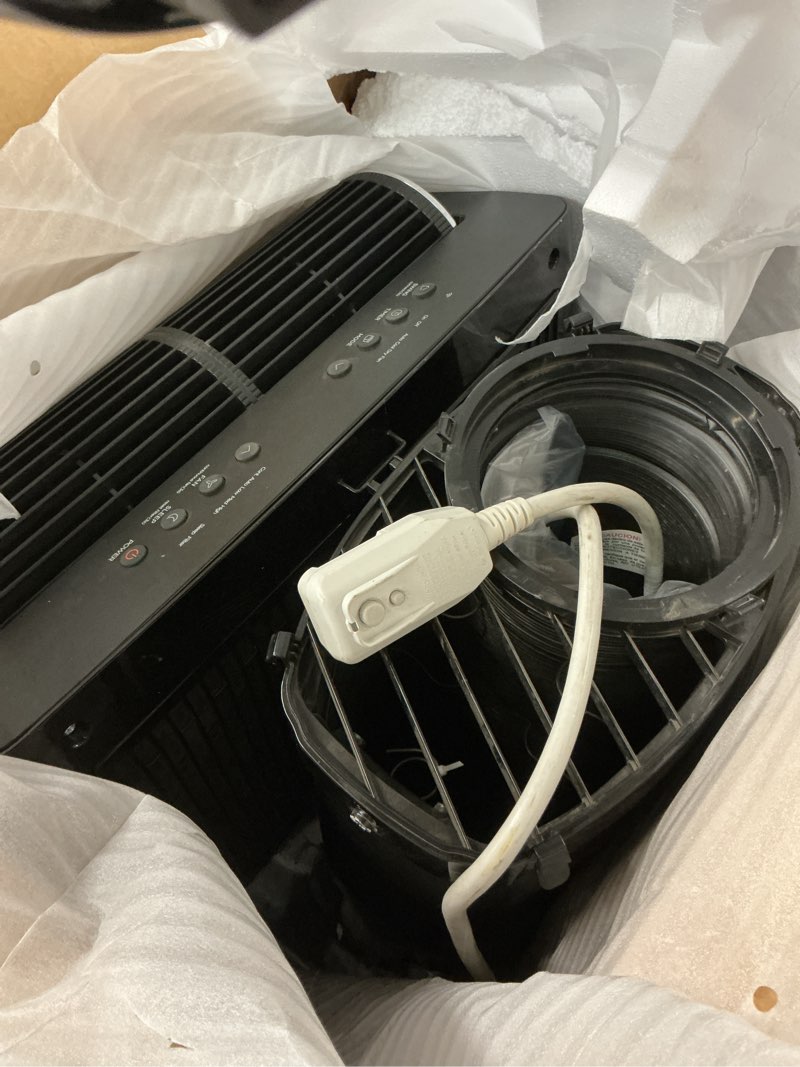 Condition photo showing As Is for midea duo 14,000 btu (12,000 btu sacc) high efficiency inverter, ultra quiet portable air conditioner, cools up to 550 sq.ft., works with alexa/google assistant, includes remote & window kit, 2026 new