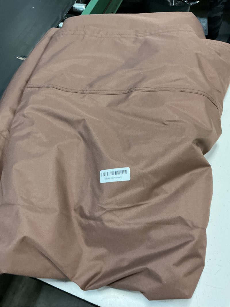 Condition photo showing As Is for royal shade 10' x 20' waterproof brown pergola sun shade canopy replacement cover, upf50 commercial grade 260 gsm cloth for outdoor patio, include stainless steel weighted rods (we make custom size)