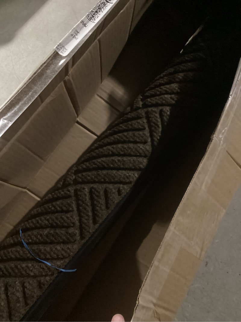 Condition photo showing Good Condition for gorilla grip 100% waterproof all-season weathermax doormat us designed natural rubber, stain fade resistant, low profile indoor outdoor door mats, easy clean, 17x29 gray diamond gray diamond 17" x 29"