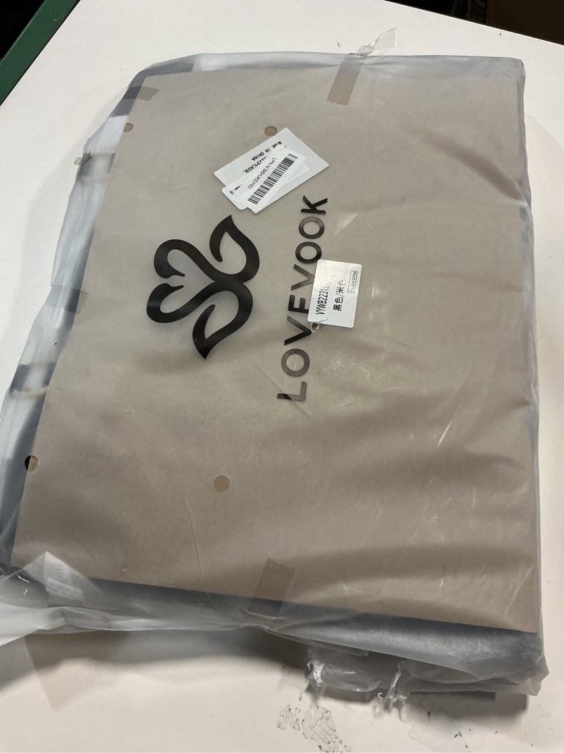 Condition photo showing New/Like New for LOVEVOOK Laptop Bag for Women,17 lnch Waterproof Lightweight Leather Tote Bag,Professional Business Office Work Bags with Clutch Purse,Large Capacity Computer Shoulder Handbag,Black-White-Brown 17 Inch Black - White - Brown(leather)