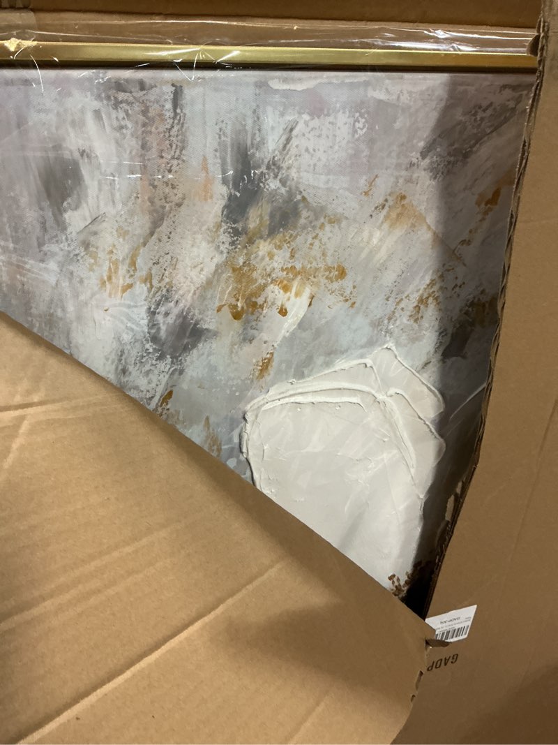 Condition photo showing New/Like New for Large Hand Painted Flower Oil Painting for Ofiice-3D White Floral Canvas Wall Art for Bedroom- Framed Modern Artwork for Living Room Home Decoration 32x48inches GADP-304 32x48inches x1