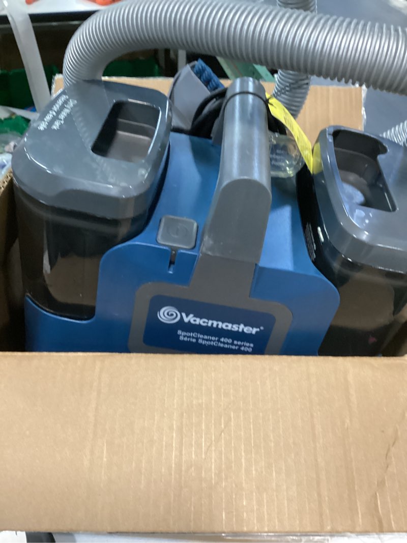 Condition photo showing As Is for Vacmaster SCB301 400 Series Portable Carpet & Upholstery Spot Cleaner Machine, 15Kpa Power Suction with Versatile Tools for Pets, Area Rugs and Couches Portable Spot Cleaner