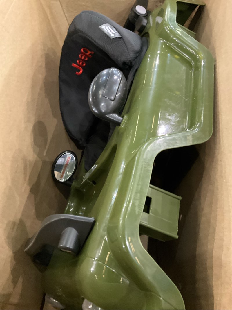 Condition photo showing As Is for Jeep Classic Wrangler 3-in-1 Grow With Me Activity Walker - Features Music, Lights, Removable Play Tray, Push Walker Mode, Converts into Rolling Car Toy, Anniversary Green incomplete 