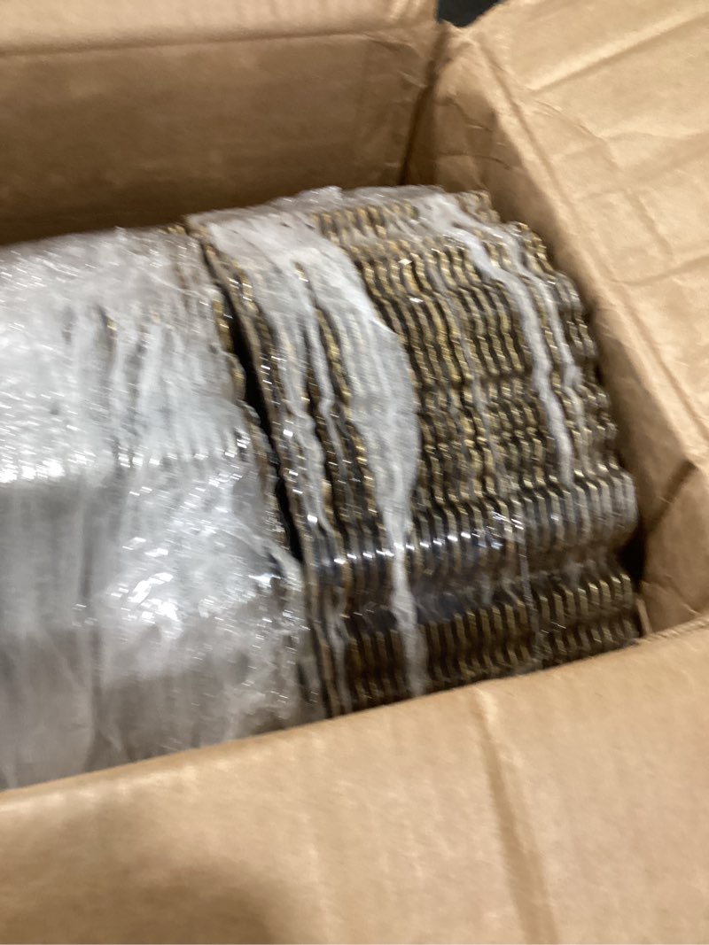 Condition photo showing New/Like New for maoname 13" gold charger plates set of 50, reef plate charger bulk, round chargers for dinner plates, plastic table chargers for wedding decor 50 gold