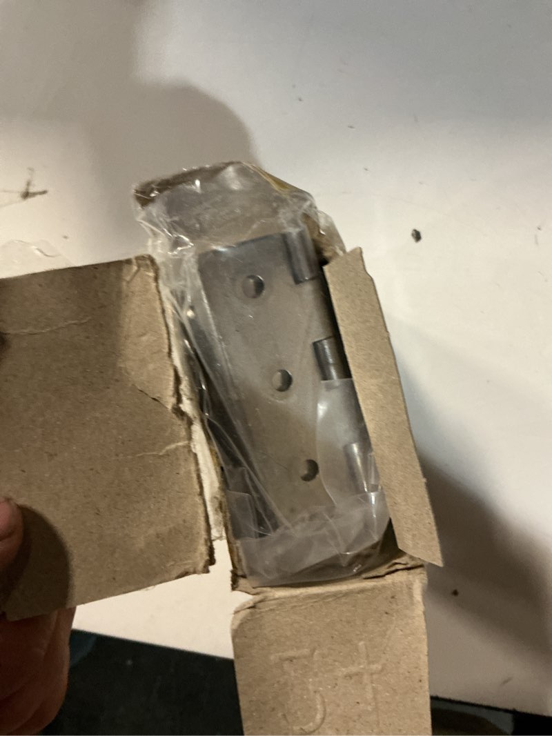 Condition photo showing Good Condition for qcaa heavy duty 3 fold retro chest hinge, half surface for chest, cabinet, furniture, 3" x 1.8mm, nickel plated, made in taiwan, 8 pack 8 pack nickel plated(3")