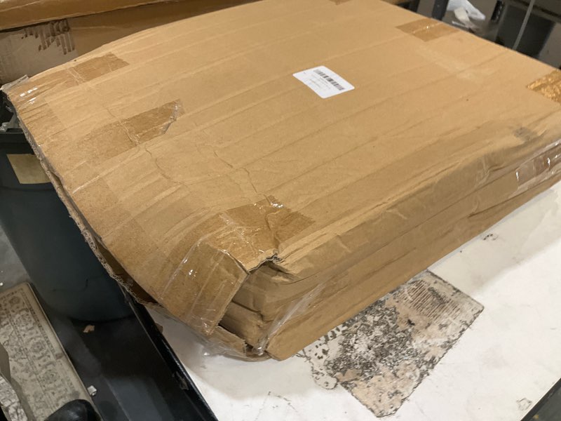 Condition photo showing As Is for 2 pcs acrylic sink splash barrier, clear splatter barrier, freestanding protective panel with cutaway, for kitchen hospital labs office, 15.7" l x 4.5" w x 16.3" h