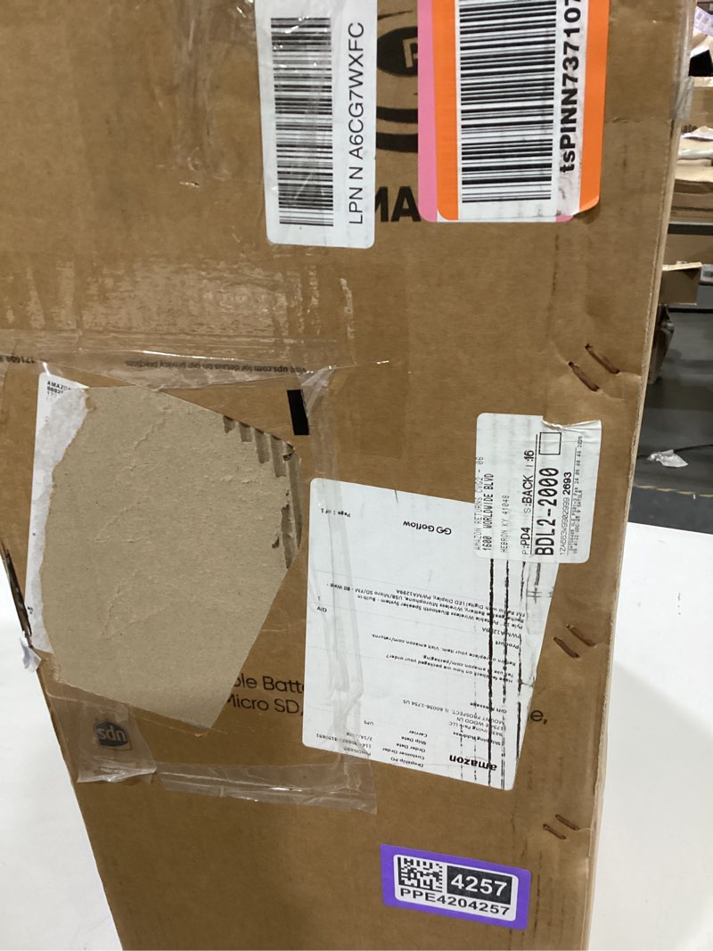 Condition photo showing Good Condition for pyle 12'' portable wireless bluetooth speaker system - built-in rechargeable battery, wireless microphone, usb/micro sd/fm - 80 watt - fm radio with digital led display, pwma1299a 12 inch