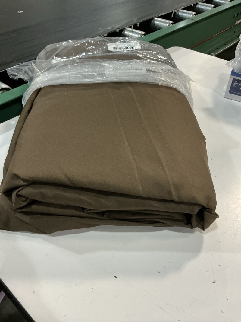 Condition photo showing Good Condition for 10x10ft canopy replacement top, double tiered pop up gazebo covers replacement with 12 velcros, waterproof uv protective nylon, outdoor shelter for grill, patio, event, trade show (brown)