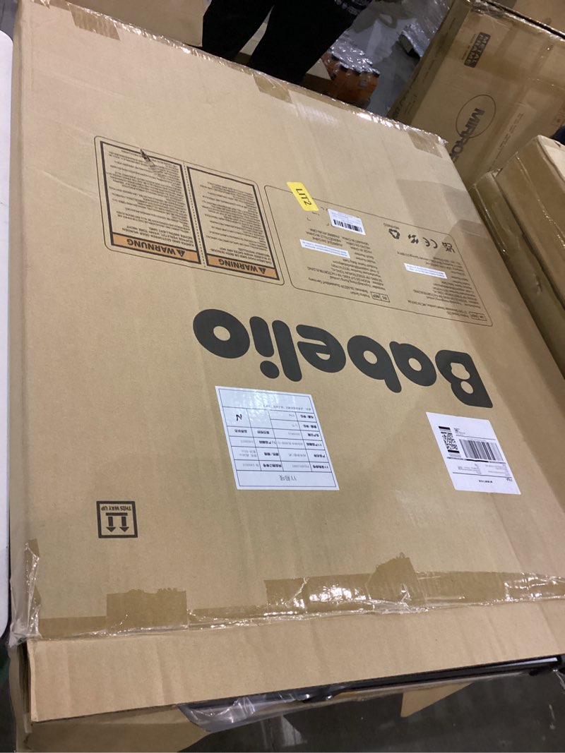 Condition photo showing As Is for Babelio 26-43" No Bottom Bar Baby Gate for Babies, Elders and Pets, Mesh Gate with Large Walk Thru Door, One-Handed Open, Auto-Closing, Hardware Mount Safety Gate for Stairs and Doorways, Black Black 26-43 Inch