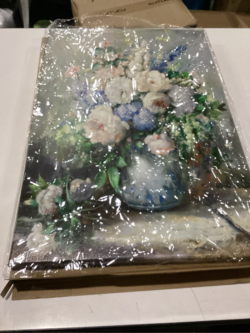 Condition photo showing Good Condition for similar to stock photo irises in monet's garden, 1900 by claude monet canvas wall art decor framed famous painting print for bathroom bedroom wall decoration 16\"x24\" 24\"l x 16\"w irises in garden